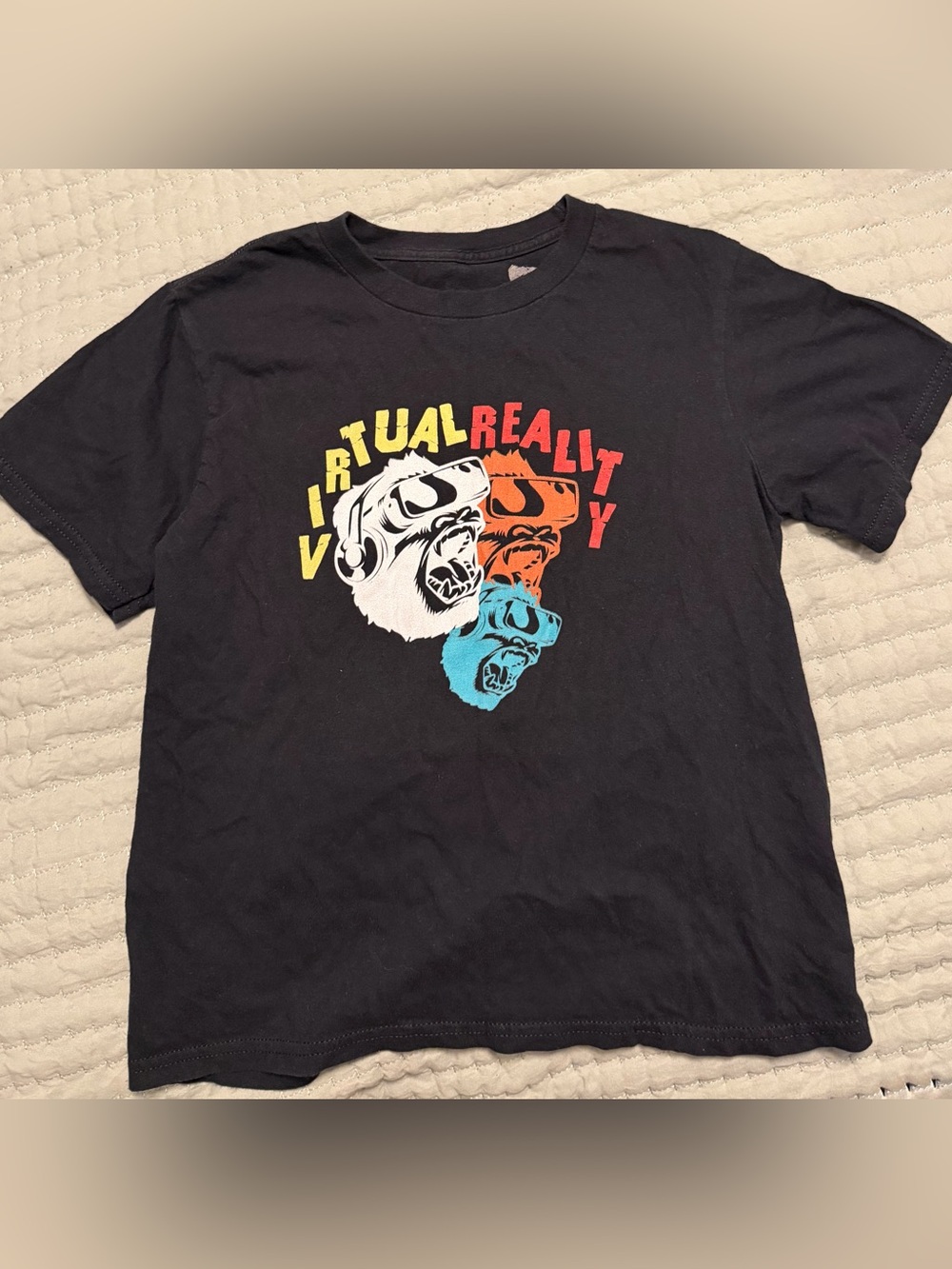 Kids Black 'Virtual Reality' Graphic Tee